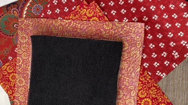 Из старых джинсов шьем двухстороннее лоскутное одеяло DIY