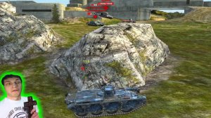 Весёлый геймплей, грустная ситуация в Мир Танков Блиц - Приколы Фейлы Баги Tanks Реакция ! ? разбор