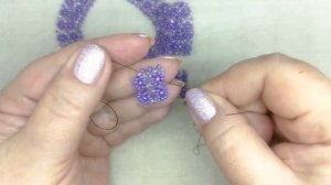 ❄️Необычное колье из бисера "Сирень" 🪻