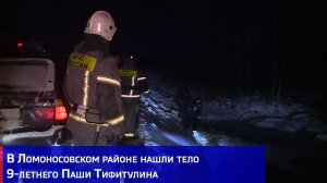 В Ломоносовском районе нашли тело 9-летнего Паши Тифитулина