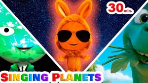 Mr. Green  Labubu Planets Song with Lyric  Singing Planets  Solar System Songs Compilation#13