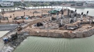 Отличное новое обновление, смотрите развитие и изменения на строительной площадке посреди озера