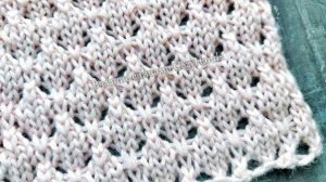 Лаконичный узор спицами с ажуром 💥 Для джемпера, жилетки, палантина 💥 Выпуклый узор