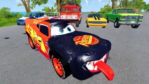 МУЛЬТИКИ ПРО МАШИНКИ: Молния Маккуин — безумный полёт с горы!