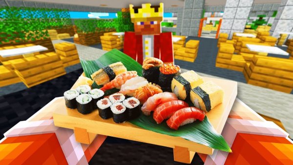 МАЙНКРАФТ, НО Я РЕАЛЬНО ПРИГОТОВИЛ СУШИ МЭРУ ГОРОДА!