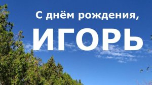 С ДНЁМ РОЖДЕНИЯ, ИГОРЬ