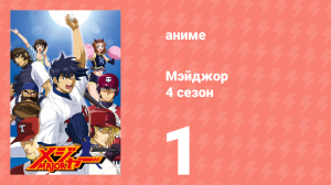 Мэйджор 4 сезон 1 серия «Земля, где зародился бейсбол» (аниме-сериал, 2008)