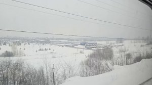 Пермский край, перегон Иренский — Кунгур из окна поезда