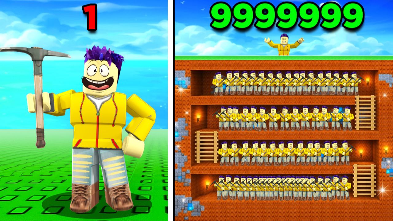 БЕСКОНЕЧНЫЕ КЛОНЫ ШАХТЁРЫ В ROBLOX смотреть онлайн