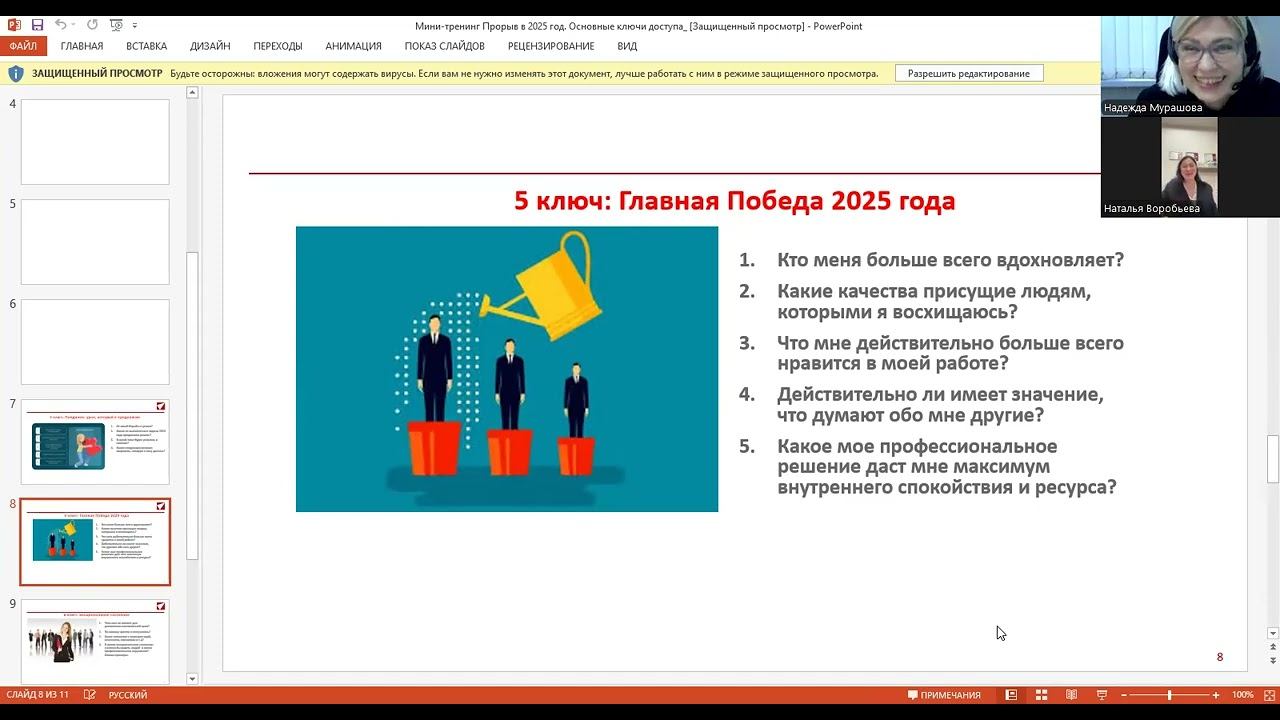 Тренинг Прорыв в 2025 год.. Ключи доступа 2 часть