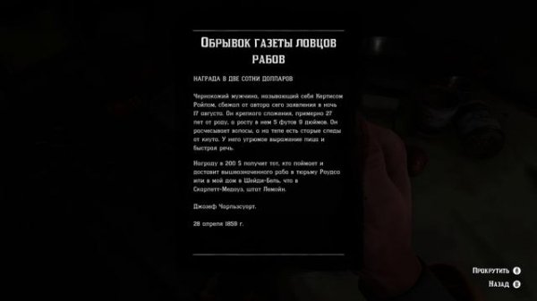 Red Dead Redemption 2. РОЗЫСК ПРЕСТУПНИКА И ЗАВЕШЕНИЕ КВЕСТА.