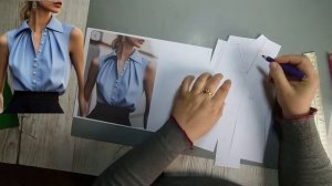 Моделирование. Блуза с секретом переноса вытачек. Выкройка № 1949.