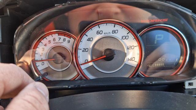 Приборная панель Suzuki Alto 8 Works в Suzuki Alto 8  атмо вариатор HA36S .mp4