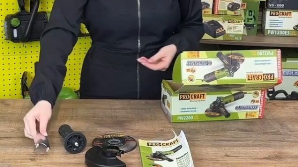 Углошлифовальная машина бесщеточная PW2200 PROCRAFT 1100Вт