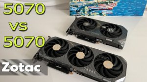RTX5070 vs RTX5070 Zotac Solid & Twin Edge какая карта тише и холоднее