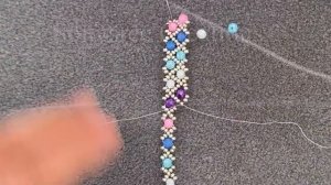 Браслет с прямым плетением от Sonysree Creations Beading