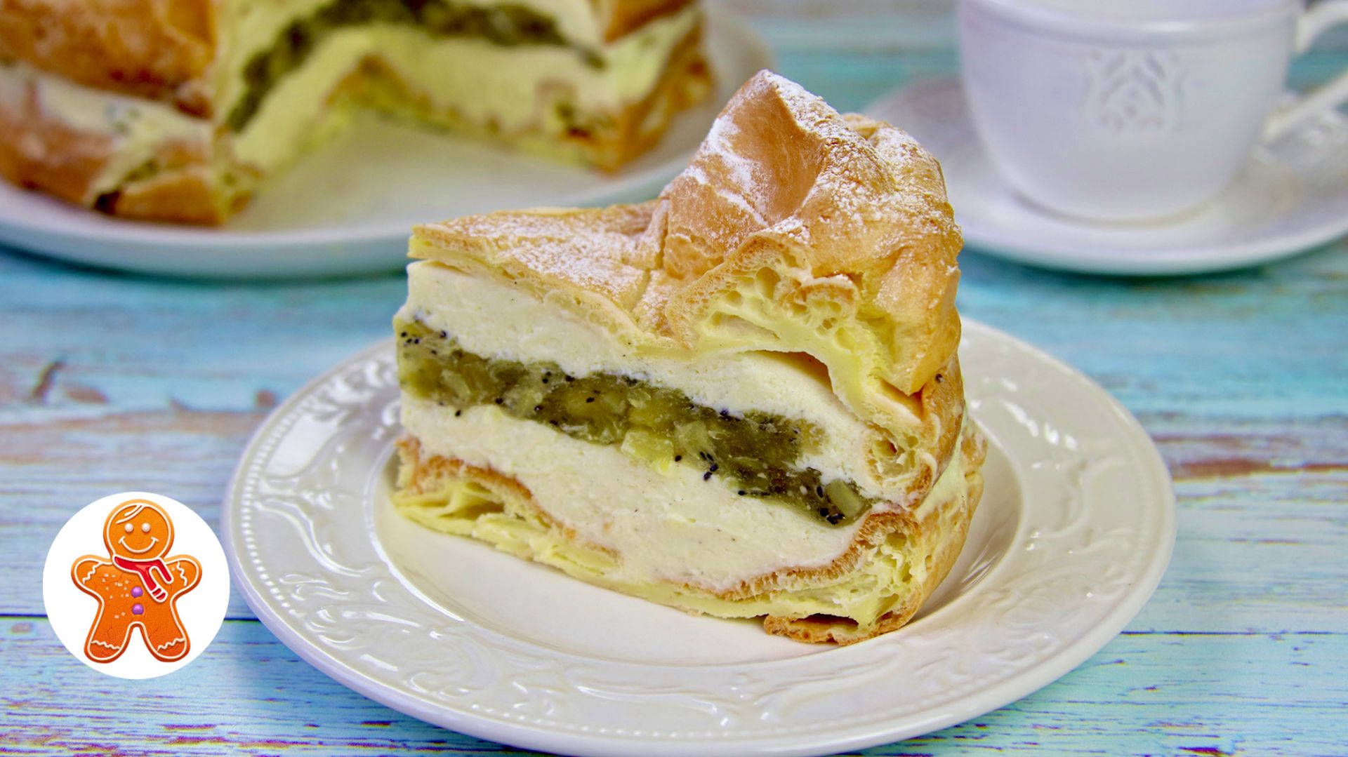 Торт "Зимняя Карпатка" 🍰 Большой эклер с киви