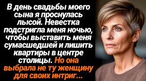 Жизненные Истории/В день свадьбы моего сына я проснулась лысой. Невестка подстригла меня ночью, чтоб