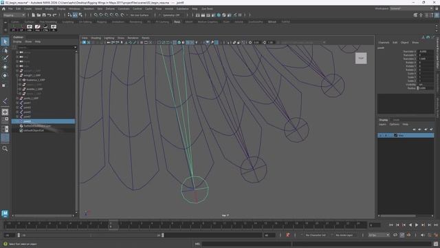 Rigging Wing in Maya Part 1 – Skeleton & Bind - SARKAMARI (1080p, h264)