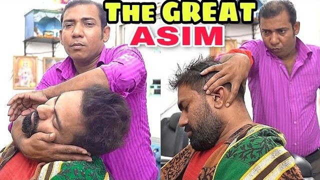ASMR Hair cracking head massage, Neck crackings by The Great ASIM Barber смотреть онлайн