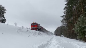 М62-1733 с пригородным поездом Сонково-Савёлово