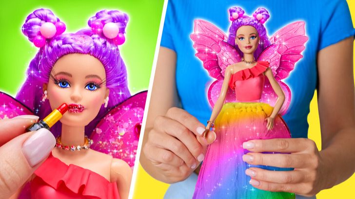 Преображение кукол своими руками 🛁✨ Ванна, волосы и крылья