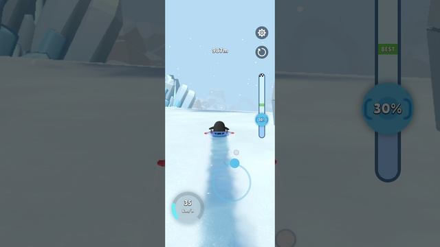 Залипательное видео Пингвин на санках