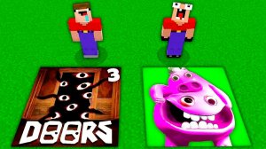 2 НУБА НАШЛИ НОВЫЕ ЯМЫ DOORS 3 И ШЕФ ПИГСТЕР В МАЙНКРАФТ