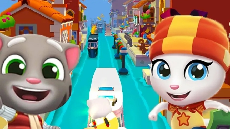 Говорящий Том бег за золотом.Бегите, прыгайте и мчитесь с Говорящим Томом в увлекательной погоне за смотреть онлайн