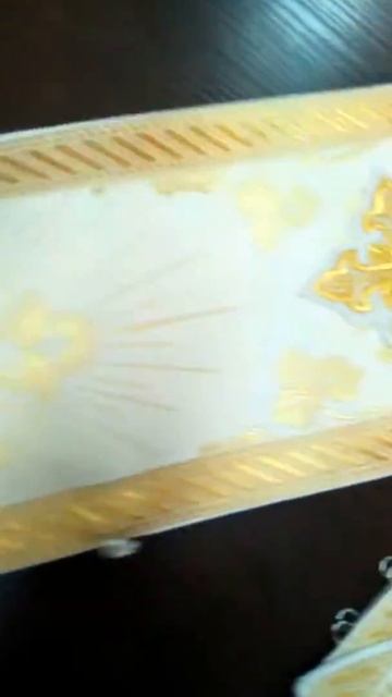Епитрахиль и поручи из белого шелка с золотом