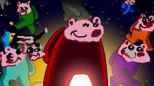 ЭТО ИГРА КАК Амонг ас но у всех головы как у свинки Пепы