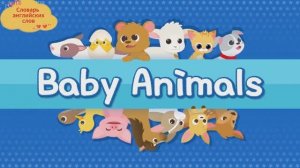 Словарь английских слов "Животные и их детеныши"