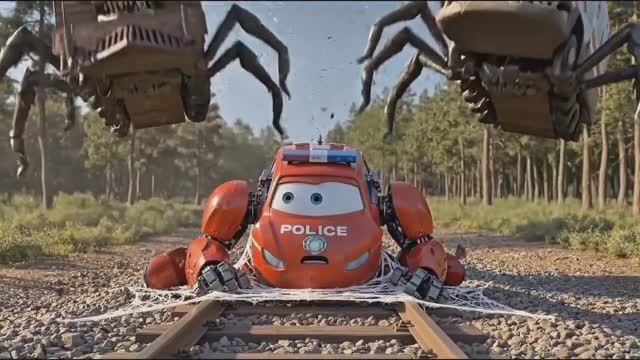 Молния маквин против поровозика Томас , мультик для детей сказка про поровозик злой маквин добрый