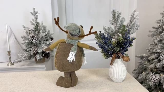 Фигура под ёлку ОЛЕНЬ ПЕТТЕР, текстиль, 51 см, 522887