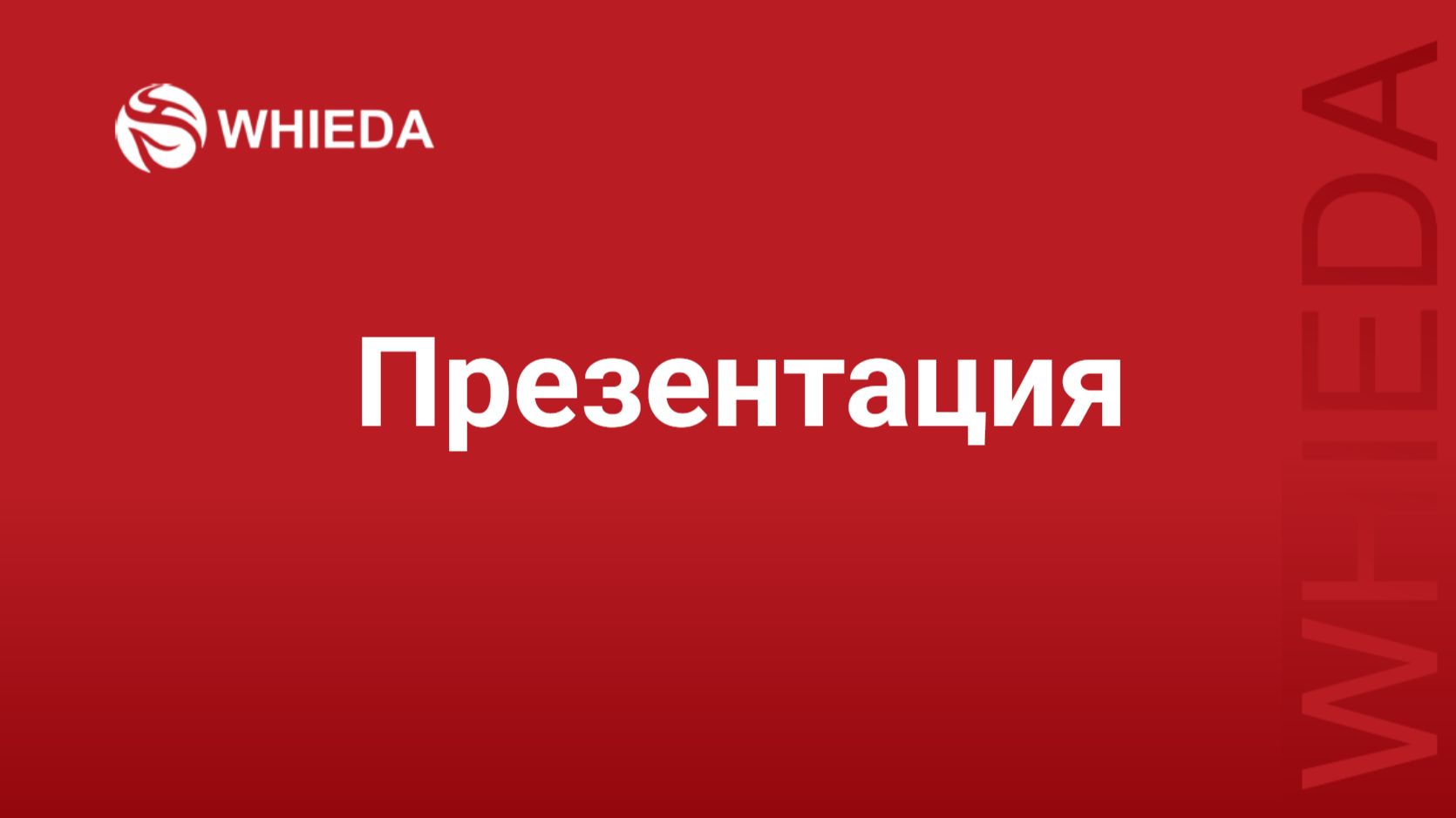 Презентация Whieda Ольга Бологова, Ильмира Криницина