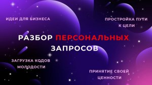 Разбор персональных запросов.