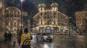 Снег на Большом проспекте ПС