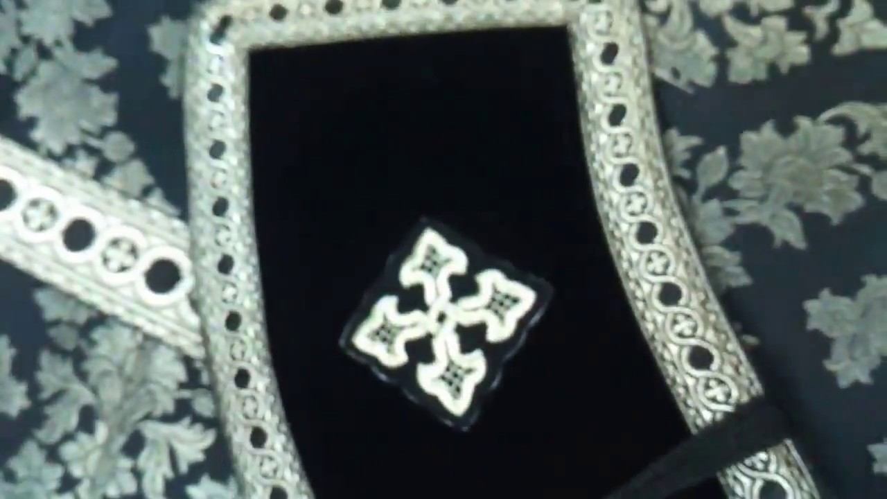 Облачение иерейское черное с серебром комбинированное