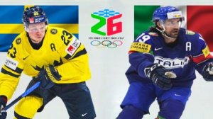 ХОККЕЙ ОЛИМПИЙСКИЕ ИГРЫ.  ШВЕЦИЯ - ИТАЛИЯ.  ТЕКСТОВАЯ ОНЛАЙН ТРАНСЛЯЦИЯ.