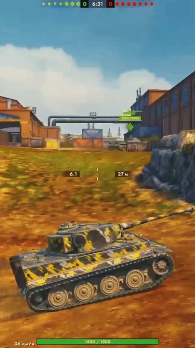 TIGER 1- НА ГОЛДОВЫХ СНАРЯДАХ В РАНДОМЕ \TANKS BLITZ