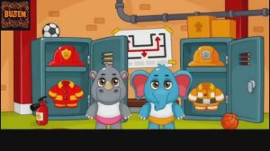 Слон И Носорог Пожарная Команда! Пожарная Машинка! Мини Игры для Детей!