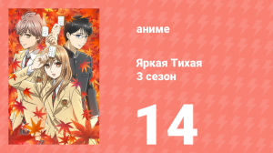 Яркая Тихая 3 сезон 14 серия (аниме-сериал, 2019)