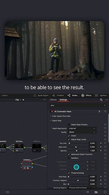 Искусственный интеллект для создания кинематографической дымки в DaVinci Resolve 20 #инструментыц... смотреть онлайн