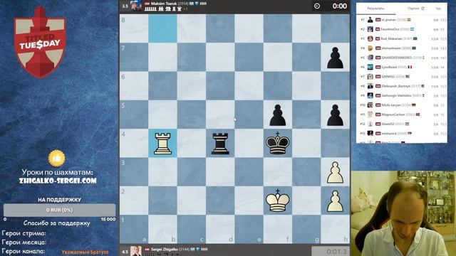 ТИТУЛЬНЫЙ_ВТОРНИК!_Играет_СЕРГЕЙ_ЖИГАЛКО_и_ТОПЫ_МИРА!_Шахматы_На смотреть онлайн