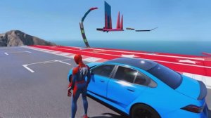 Паркур на горе: Скоростные суперкары СУПЕРГЕРОЕВ В ГТА 5