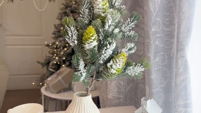 Декоративная искусственная ветка ЛЕСНОЙ СУВЕНИР, 100% литая хвоя, натуральные шишки, 6900079A170