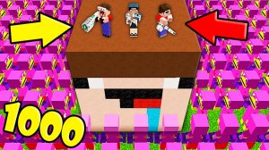 ДОМ В ГОЛОВЕ НУБА И ДЕВУШКИ ПРО ПРОТИВ 1000 КЛОНОВ ОПИЛА БЁРД В МАЙНКРАФТ