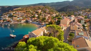 Греческие острова.Красивая природа с успокаивающей,спокойной музыкой для отдыха,медитации,сна и фона