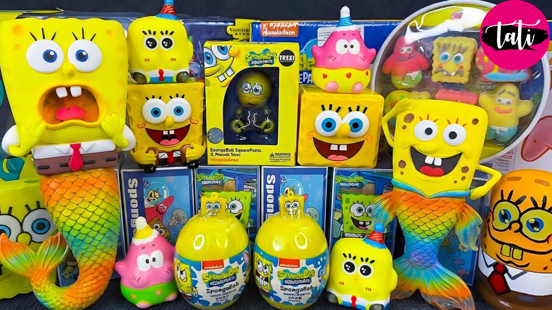 Спанч Боб. Залипательное видео для детей. Распаковка. Игрушки, куклы, машинки. ASMR АСМР смотреть онлайн