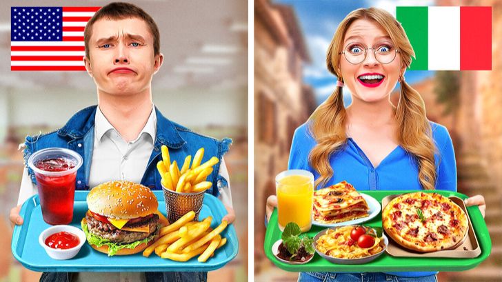 Школьные обеды мира 🍽️ В какой стране самые вкусные? | 123 go смотреть онлайн